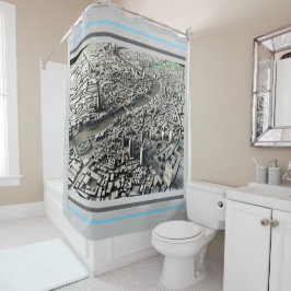 Cortina Para Box Mapa das cidades de Londres em 2015: Cortina de Ch