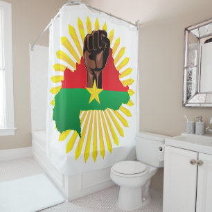 Cortina Para Box Mapa do Burkina Faso, Bandeira e Resistência à Rev