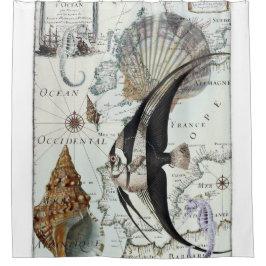 Cortina Para Box Mapa gasto da praia