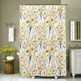 Cortina Para Box Maravilhas primavera amarelas adoráveis