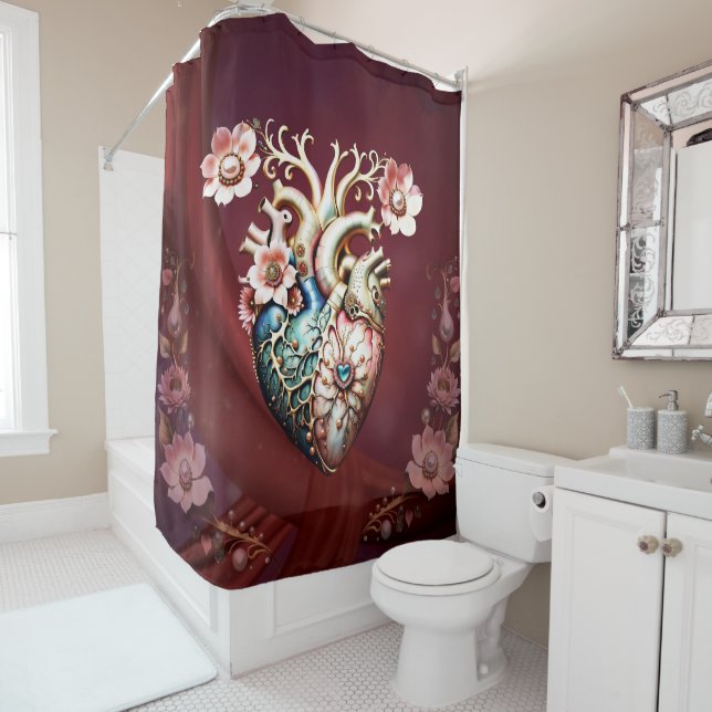 Cortina Para Box Maravilhoso, elegante, nobre coração. (In Situ)