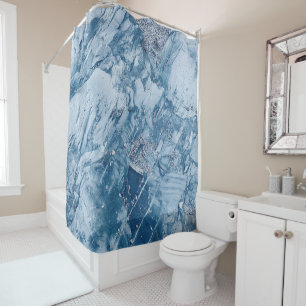Cortina Para Box Marble de Tom Azul