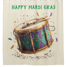 Cortina Para Box Mardi Gras Festive Drum