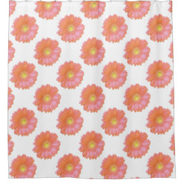 Cortina Para Box Margarida de gerbera laranja