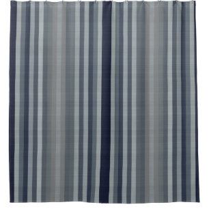 Cortina Para Box Marinho Cinza Cinza Stripes