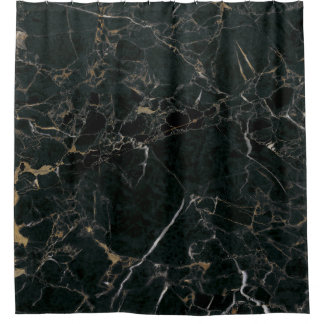Cortina Para Box Mármore Preto Elegante: Fundo Texturizado