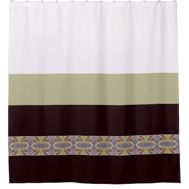 Cortina Para Box Marrom escuro elegante e verde (Frente)