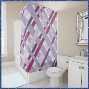 Cortina Para Box Mauve Texturizada Moderna Strike