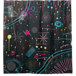 Cortina Para Box Maximalist Abstract Expression 