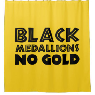 CORTINA PARA BOX MEDALHES PRETOS SEM DOURADO