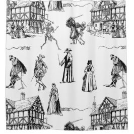 Cortina Para Box médico da peste gótico medieval esqueleto toile