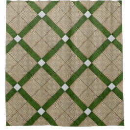 Cortina Para Box Mediterrâneo diagonal cerâmico dos azulejos