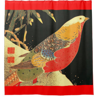 Cortina Para Box Meiji bird print