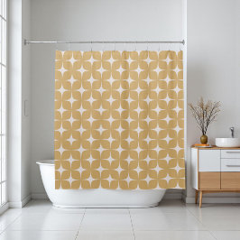Cortina Para Box Meio século bege moderno Vintage Boho Geométrico