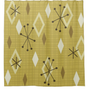 Cortina Para Box Meio século de diamantes modernos amarelo