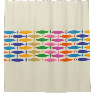 Cortina Para Box Meio século Mínimo Colorido de Estirpe de Peixes M
