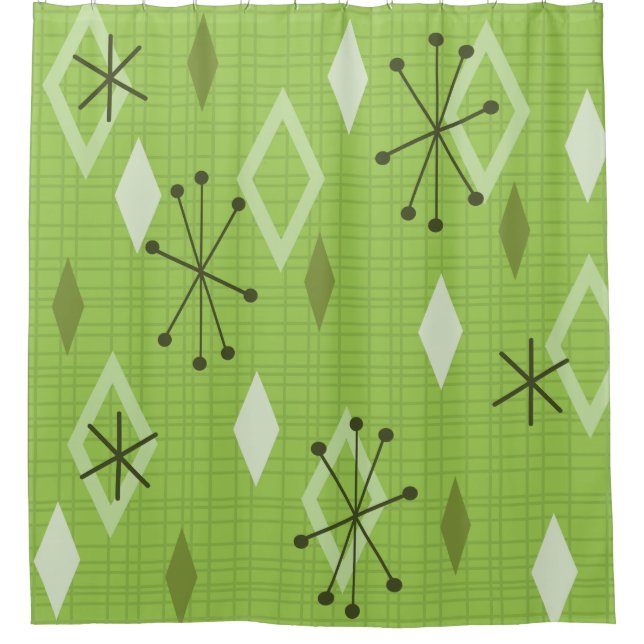 Cortina Para Box Meio século Moderno Diamantes Chartreuse (Frente)