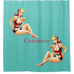 Cortina Para Box Menina Bikini, Loura-branca, Thunder_Cove