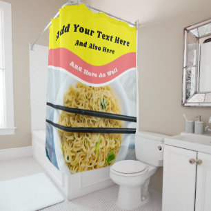 Cortina Para Box Mensagem Personalizada do Pacote de Noodles Engra