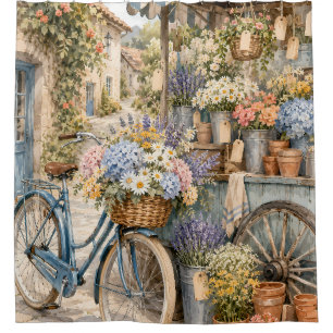 Cortina Para Box Mercado de Flores Bloomcore Bicicleta