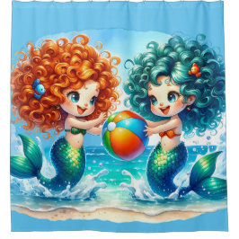 Cortina Para Box "Mermaid Beach Ball Divertido"