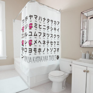Cortina Para Box mesa Japonesa Katakana (Ninja Girl)