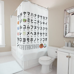 Cortina Para Box mesa Japonesa Katakana (Wagashi)