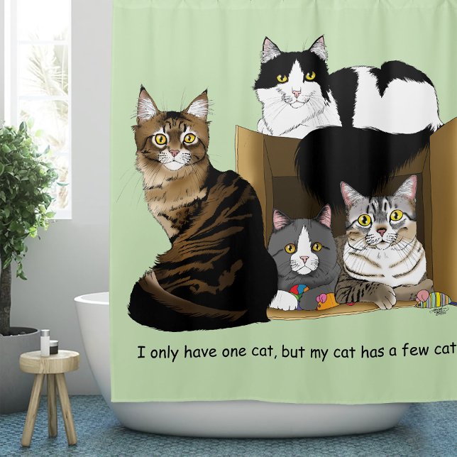Cortina Para Box Meu gato tem gatos (Criador carregado)