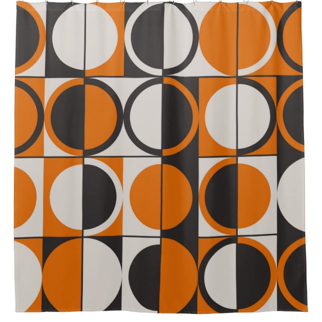 Cortina Para Box Mid-century geometric abstract pattern with simple (Frente)