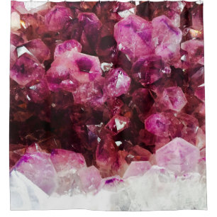 Cortina Para Box Minério roxo de ametista cristal