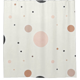 Cortina Para Box Minimal Winter Dot Pattern, Soft Cozy Neutrals