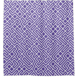 Cortina Para Box Minimalist Maze Fill Purple Pattern