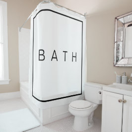 Cortina Para Box Minimalista preto branco chique da casa da quinta