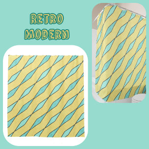 Cortina Para Box Minúscula Verde Amarelo e Preto Moderno