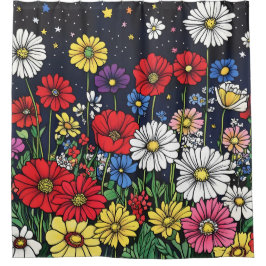 Cortina Para Box Mistura de flores