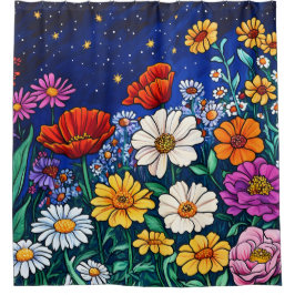 Cortina Para Box Mistura de flores
