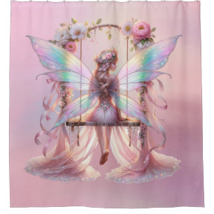 Cortina Para Box Moças de Pêmona Rosa Maciça Swing Fairy Princess