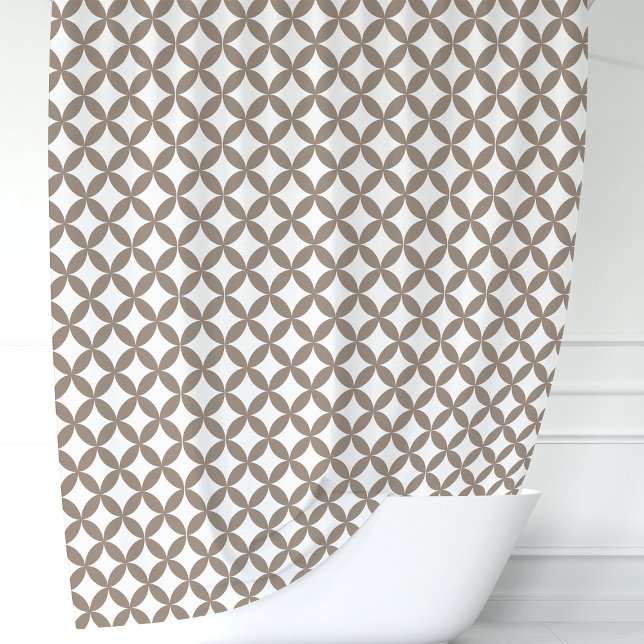 Cortina Para Box Mocha e Geométrico Branco (Criador carregado)
