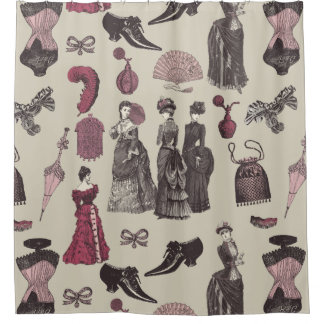Cortina Para Box moda feminina era vitoriana toile bege