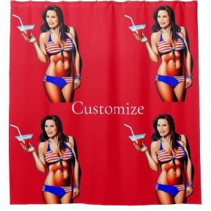 Cortina Para Box Modelo de Malhação Bikini Patriótico Thunder_Cove