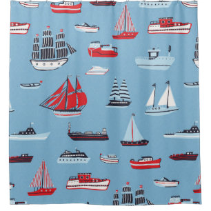 Cortina Para Box modelo de vintagem de navio viagem