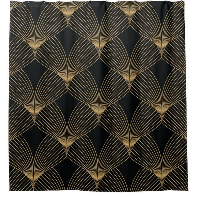 Cortina Para Box modelo simples de deco de arte geométrico (Frente)
