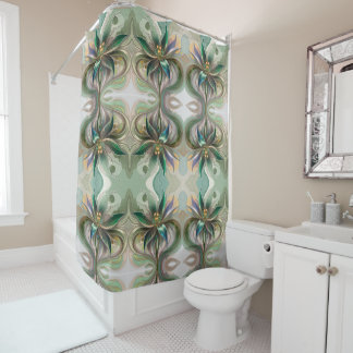 Cortina Para Box Modern Abstract Fractal Colorful Fantasy floral 