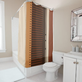 Cortina Para Box Modern Earth Tone – Minimalist Bathroom Décor