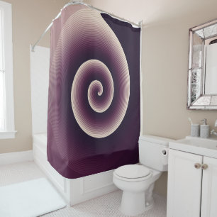 Cortina Para Box Modern EggPlant Twirl