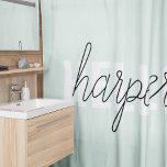 Cortina Para Box Modern Pastel Mint Hello E Você Nome<br><div class="desc">Modern Pastel Mint Hello E Você Nome</div>