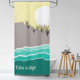 Cortina Para Box Modern Torn Sunset Beach Shell - Tome Um Dip!