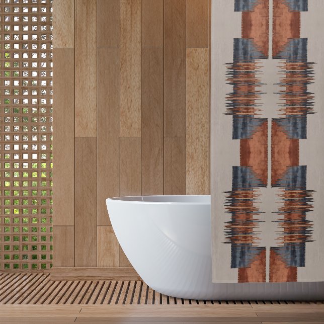 Cortina Para Box Moderno Taupe Denim e Feira (Criador carregado)