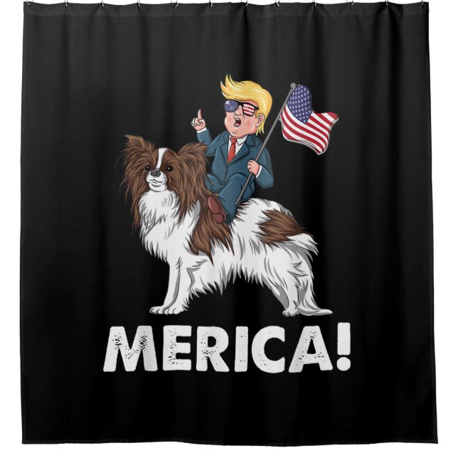 Cortina Para Box Modos| Trump Riding Papillon Merica (Frente)