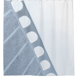 Cortina Para Box Moldura de metal preto e branco
